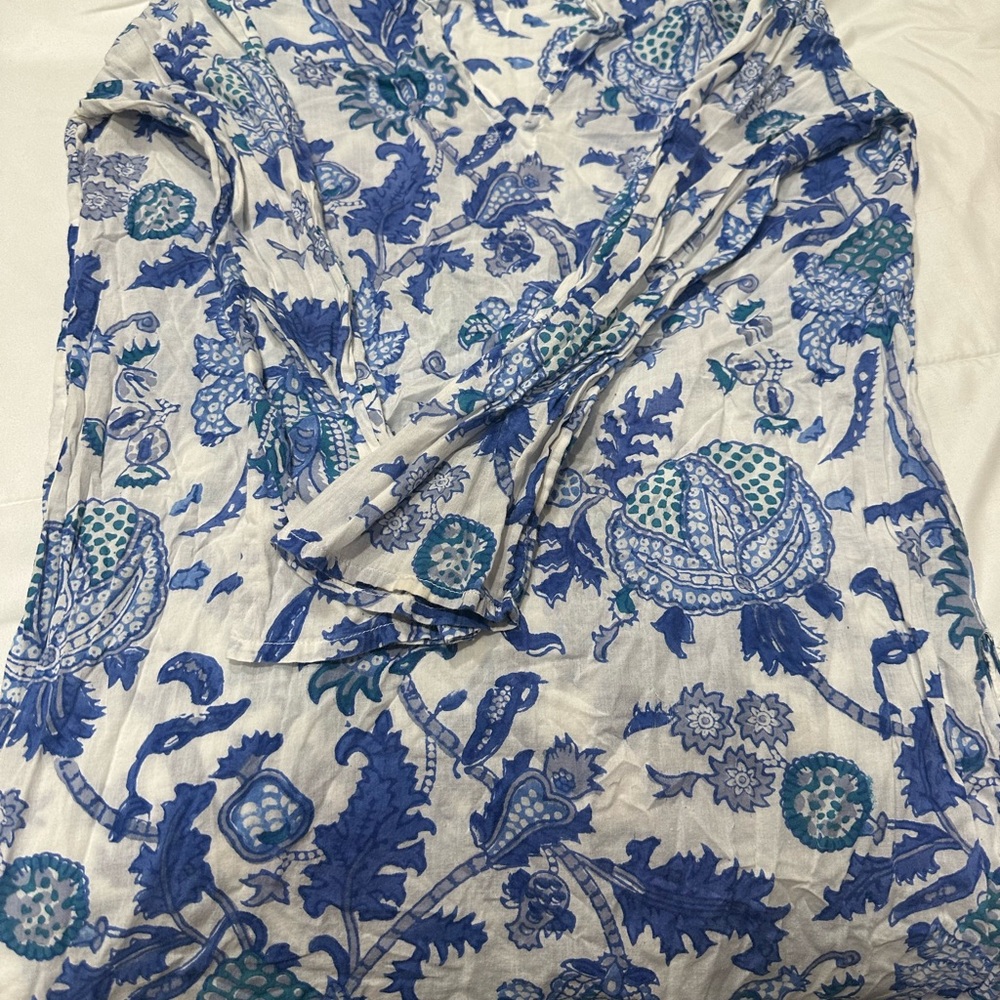 Roller Rabbit Blue and White Blouse